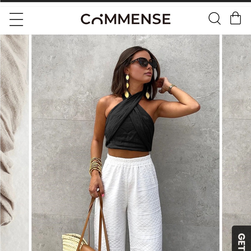Cotton & Line Crisscross Halter Tank